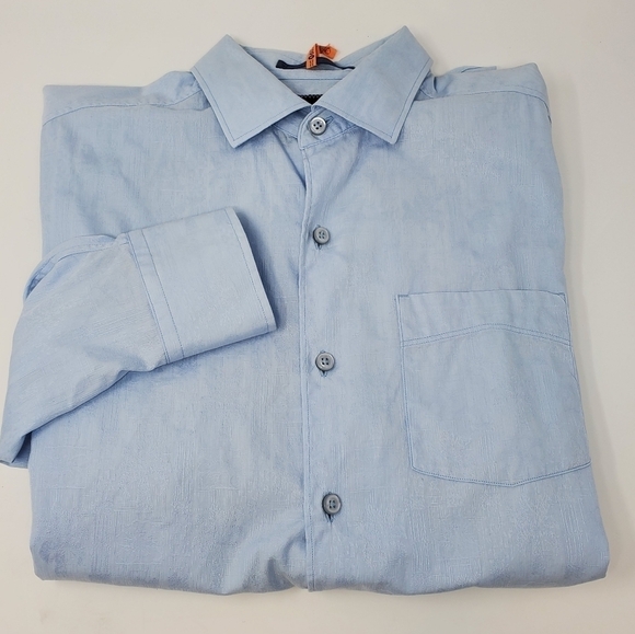 TOMMY BAHAMA 100% COTTON LONG SLEEVE BUTTON UP SKY BLUE TOP MEN SIZE SMALL - Picture 1 of 15